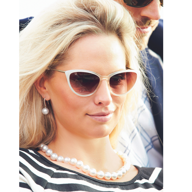 South Sea Pearl and Gold Earrings With Diamonds