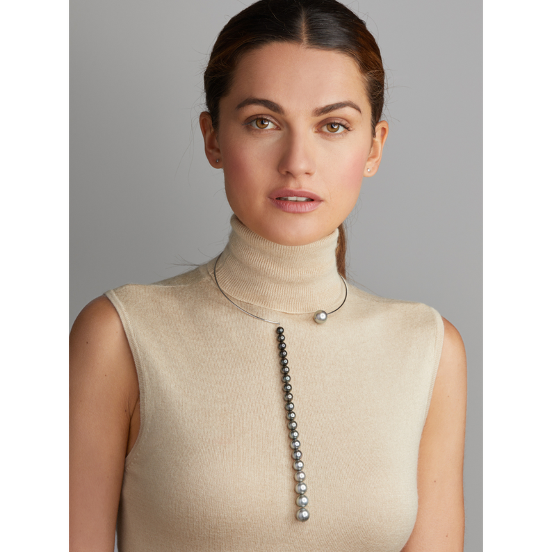 Tahiti Pearl and Gold Necklace