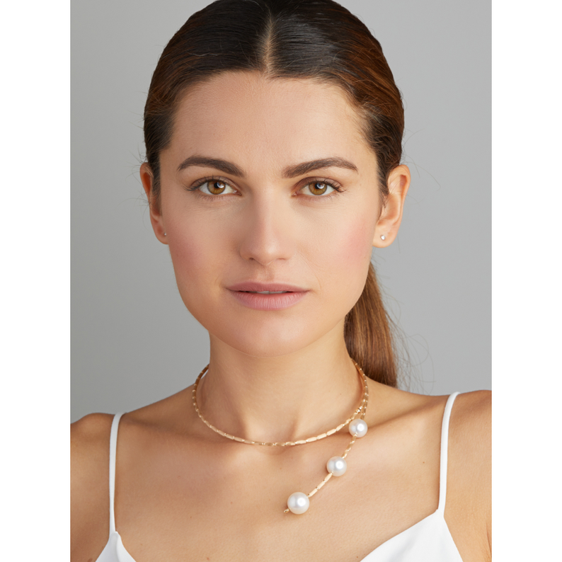 South Sea Pearl and Gold Magnetic Choker