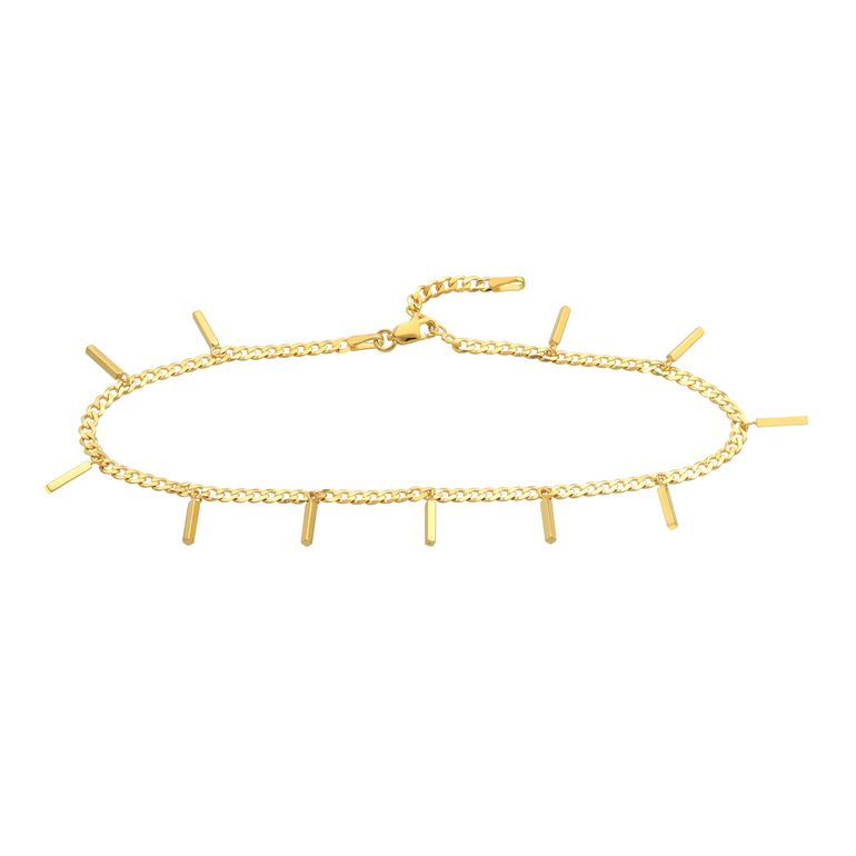 Gold Anklet with Bars