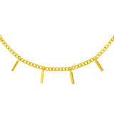 Gold Anklet with Bars