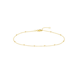 Gold Anklet with Gold Beads