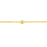 Gold Anklet with Gold Beads