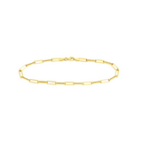 Gold Paperclip Anklet