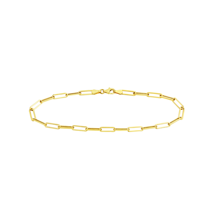 Gold Paperclip Anklet