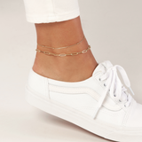 Gold Paperclip Anklet