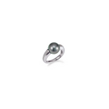 Tahiti Pearl and Gold Ring with Diamonds