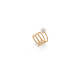 Akoya Pearl and Gold Multi-Row Ring