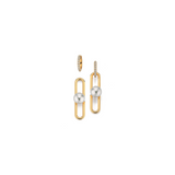 Akoya Pearl and Gold Earrings with Diamonds and Removable Hoops