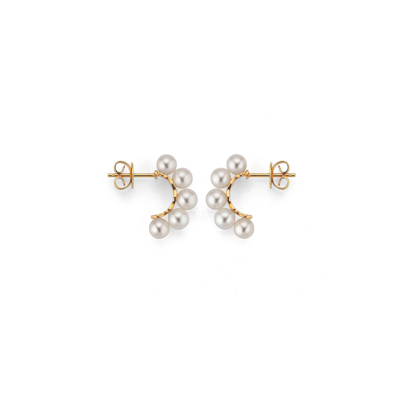 Freshwater Pearl and Gold Earrings