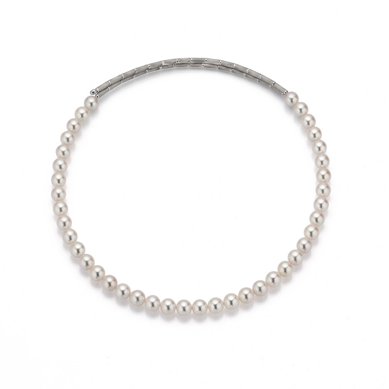 Akoya Pearl and Gold Magnetic Necklace