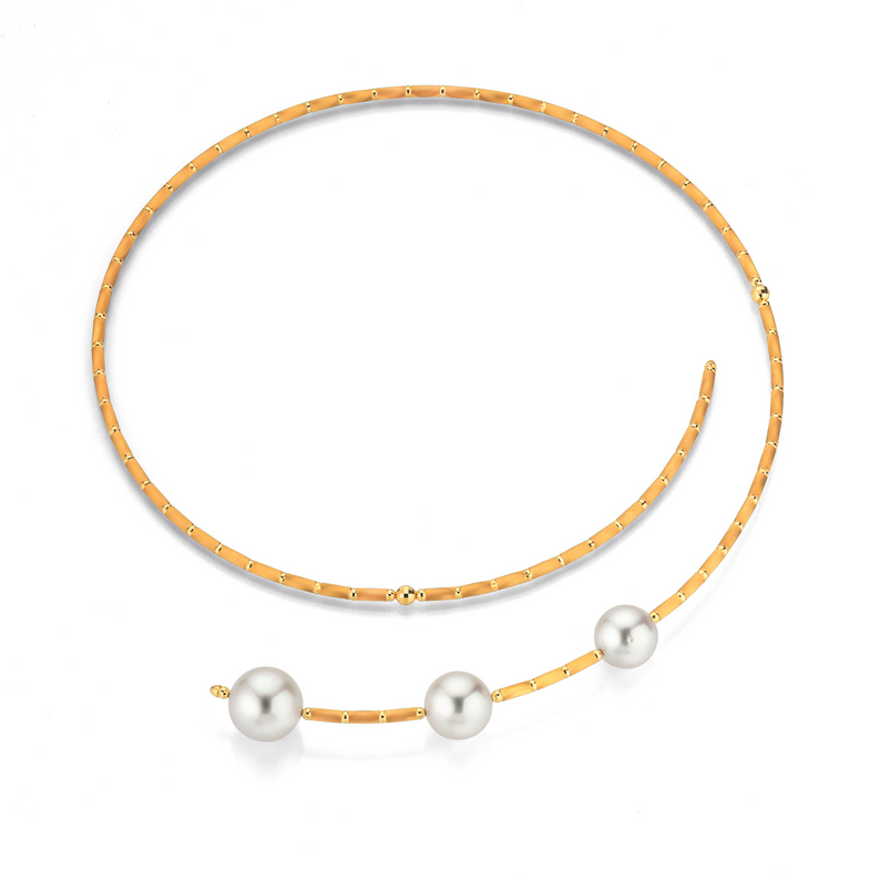 South Sea Pearl and Gold Magnetic Choker