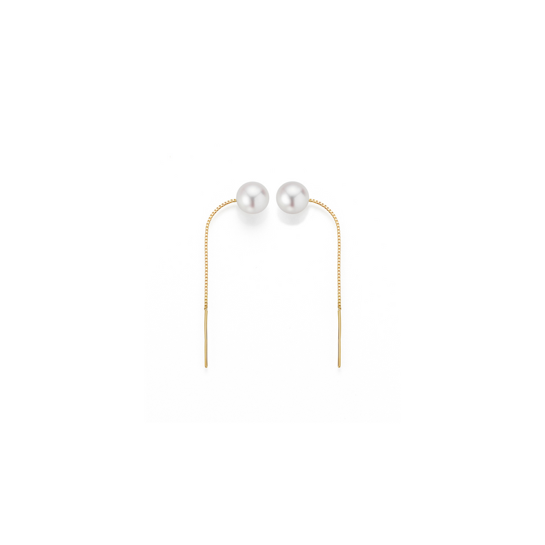 Akoya Pearl and Gold Earrings