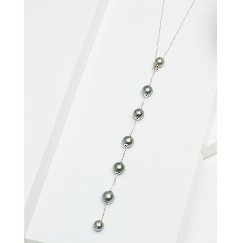 Adjustable Tahiti Pearl and Gold Necklace