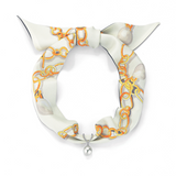 White Silk Choker with South Sea Pearl and Diamonds