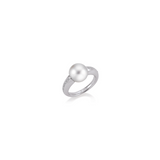 South Sea Pearl and Gold Ring With Diamonds