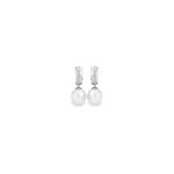 South Sea Pearl and Gold Earrings With Diamonds