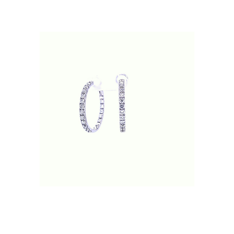 Hoop Earrings with Diamonds