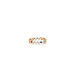 Wavy Rainbow Sapphire Eternity Band with Diamonds - 5