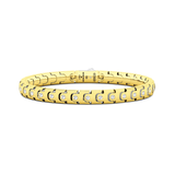 18kt White and Yellow Gold Link Nail Bracelet