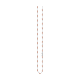 18kt White Gold Stick Chain with Rose Gold Beads