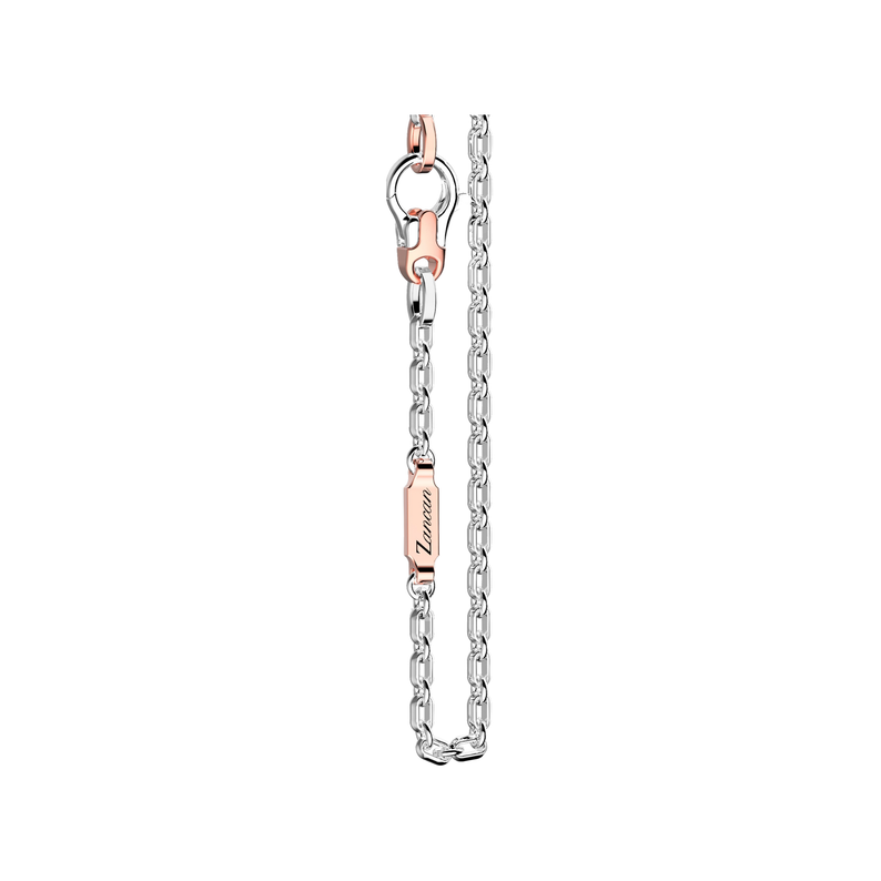 18kt White Gold Oval Cable Link Chain