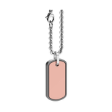 Titanium and 18kt Rose Gold Dog Tag