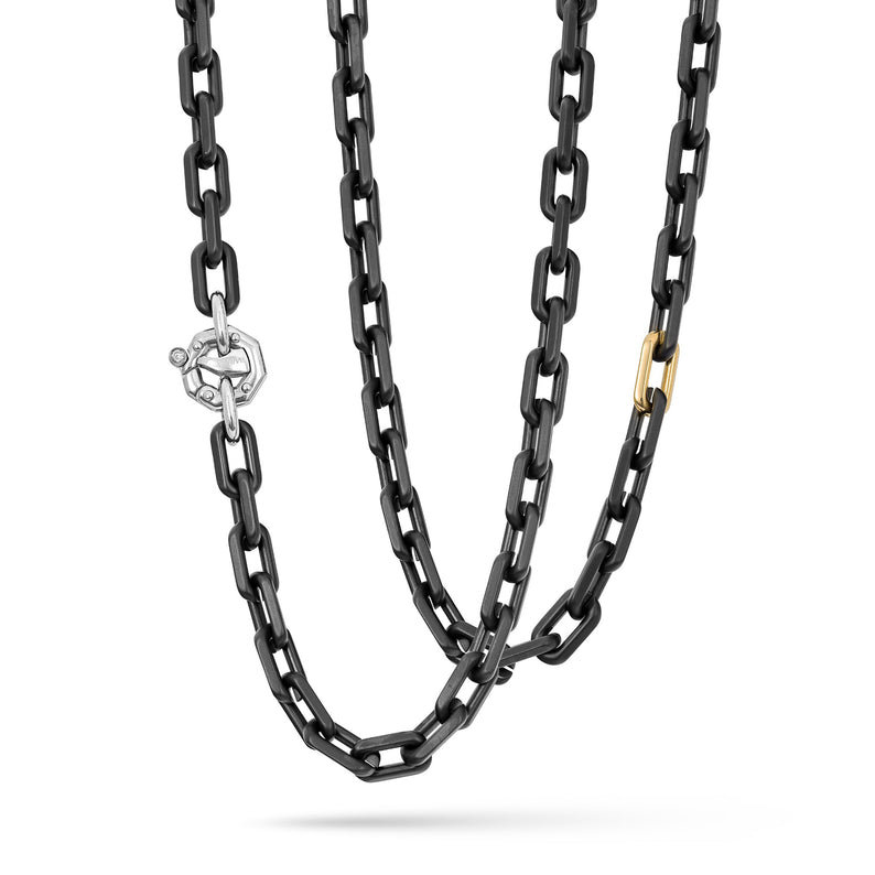 Ceramic and Yellow Gold Groumette Chain