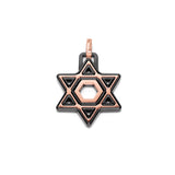 Rose Gold and Ceramic Star of David Pendant