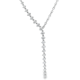 Asymmetrical Graduated Diamond Lariat Necklace - Danielle B.