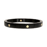 Scacco Black Ceramic Bracelet with Seven 18kt Gold Screws