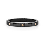 Scacco Black Ceramic Bracelet with Seven 18kt Gold Screws