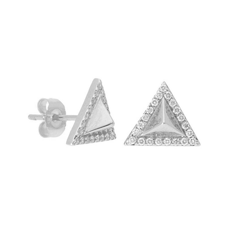 Pyramid Diamond Earrings - Danielle B.