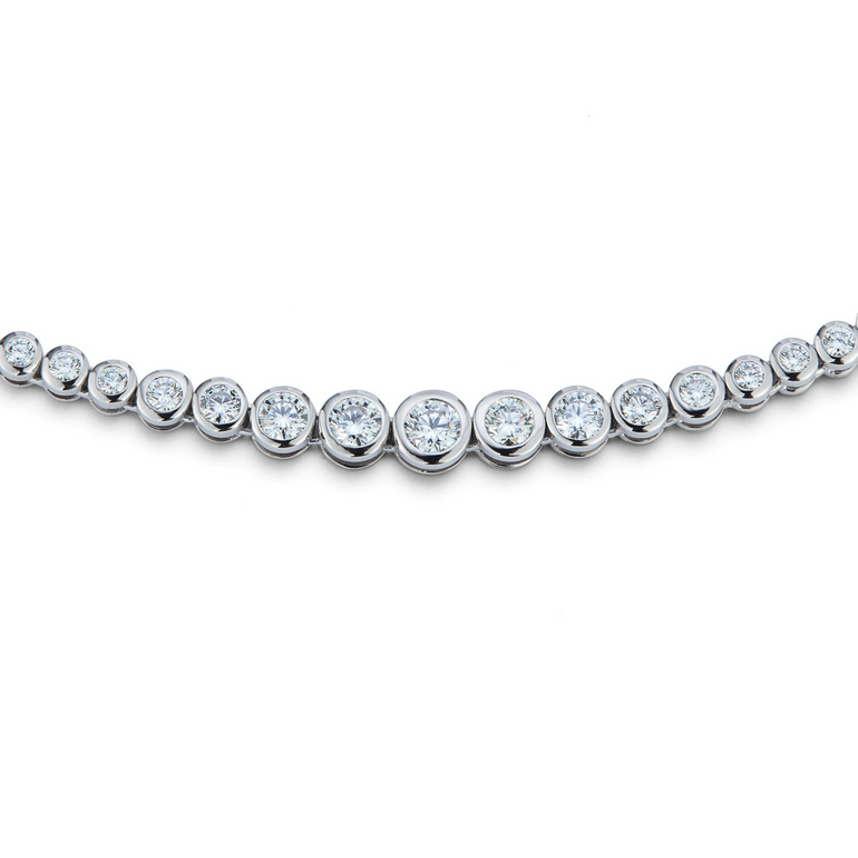 Graduating Diamond Tennis Necklace - Danielle B.