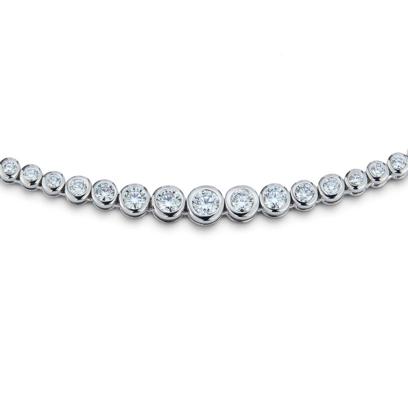 Graduating Diamond Tennis Necklace - Danielle B.