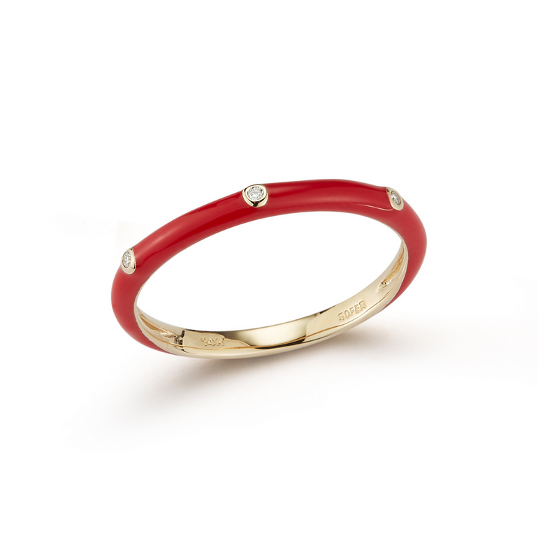 Enamel Diamond Ring - Danielle B.