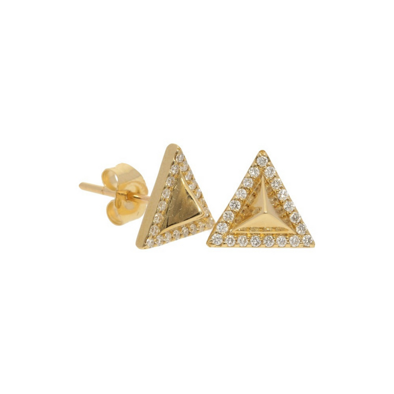 Pyramid Diamond Earrings - Danielle B.