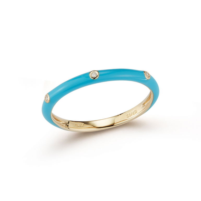 Enamel Diamond Ring - Danielle B.