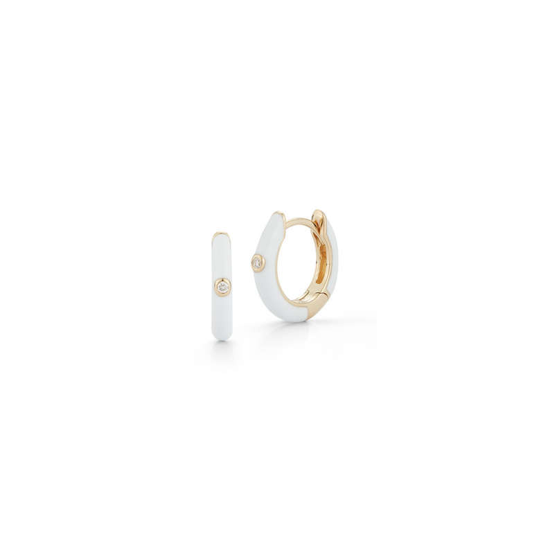 Enamel Diamond Earrings - Danielle B.