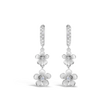 Minuette 18kt Gold Flower Drop Earrings with Diamonds
