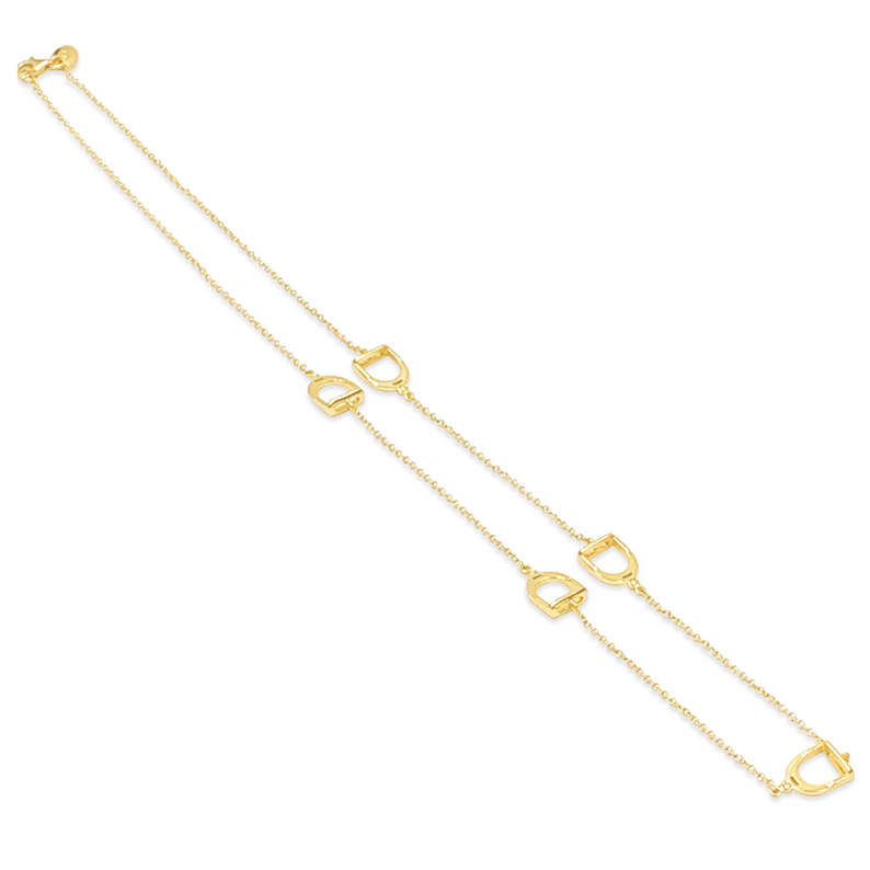Staffe 18kt Yellow Gold Necklace with Diamonds