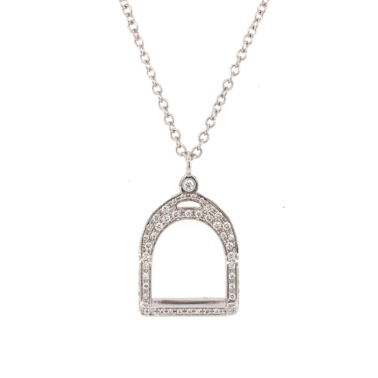 Staffe 18kt White Gold Necklace with Diamonds