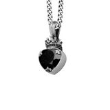 Large Black CZ Heart Pendant - Danielle B.