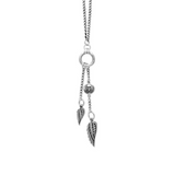Fine Curb Link Necklace with Double Wing Drops - Danielle B.