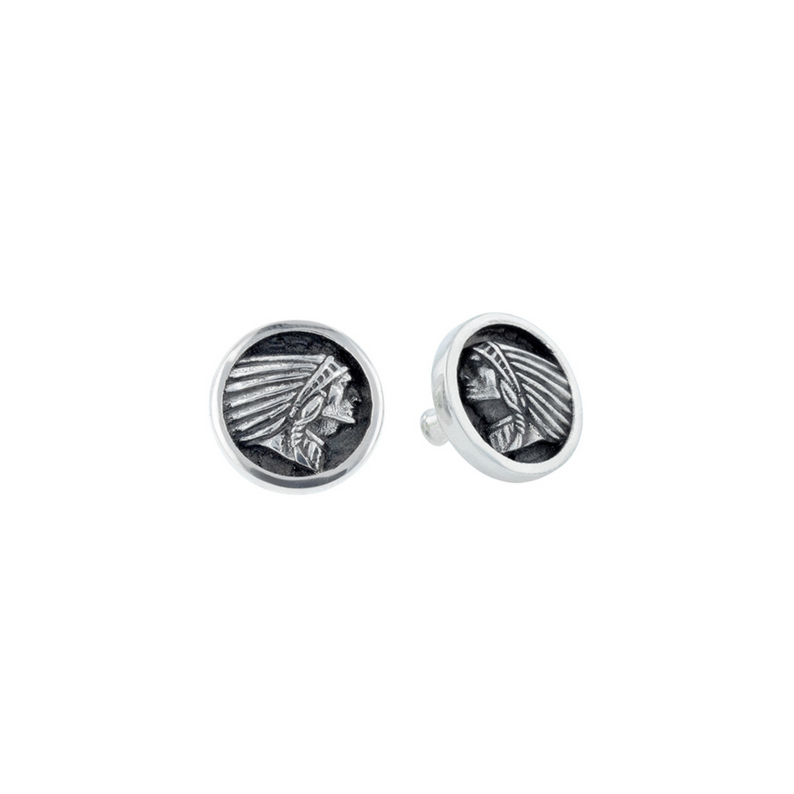 Indian Headdress Coin Stud Earrings - Danielle B.