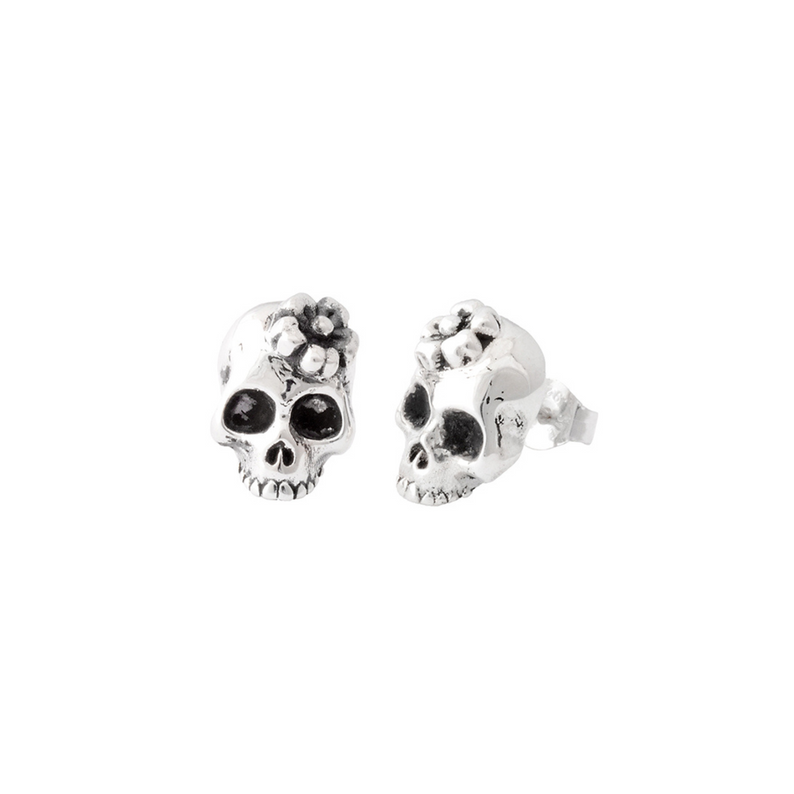 Sakura Skull Stud Earrings - Danielle B.