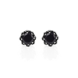 Crowned Garnet Stud Earrings - Danielle B.