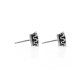 Crowned Garnet Stud Earrings - Danielle B.