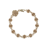 10kt Gold Rose Motif Chain Bracelet - Danielle B.