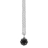 Crowned Onyx Pendant with Micro Rolo Chain